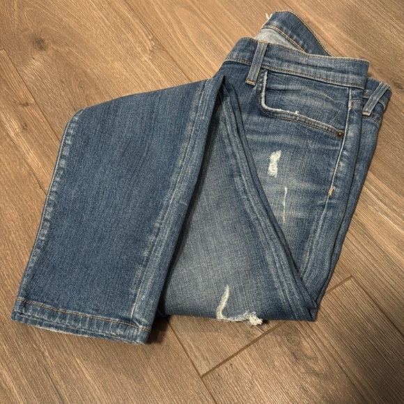 Current/Elliott 1557 The Fling Blue Straight version Classic boyfriend Jean - - Picture 7 of 8